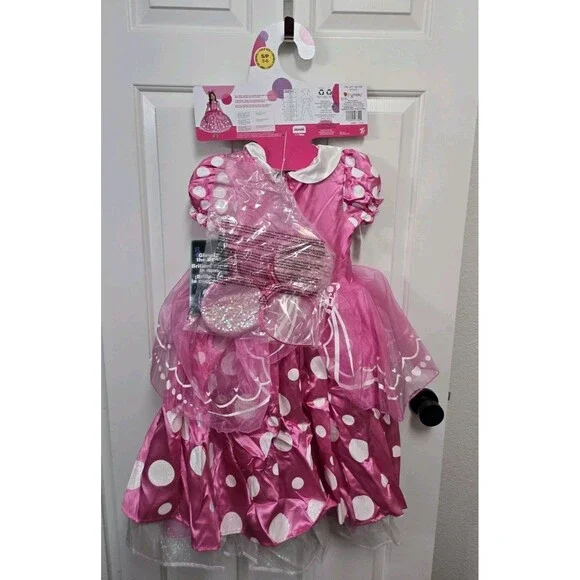 Disney Minnie Mouse Pink Child Kids Halloween Costume Dress S - Picture 2 of 4